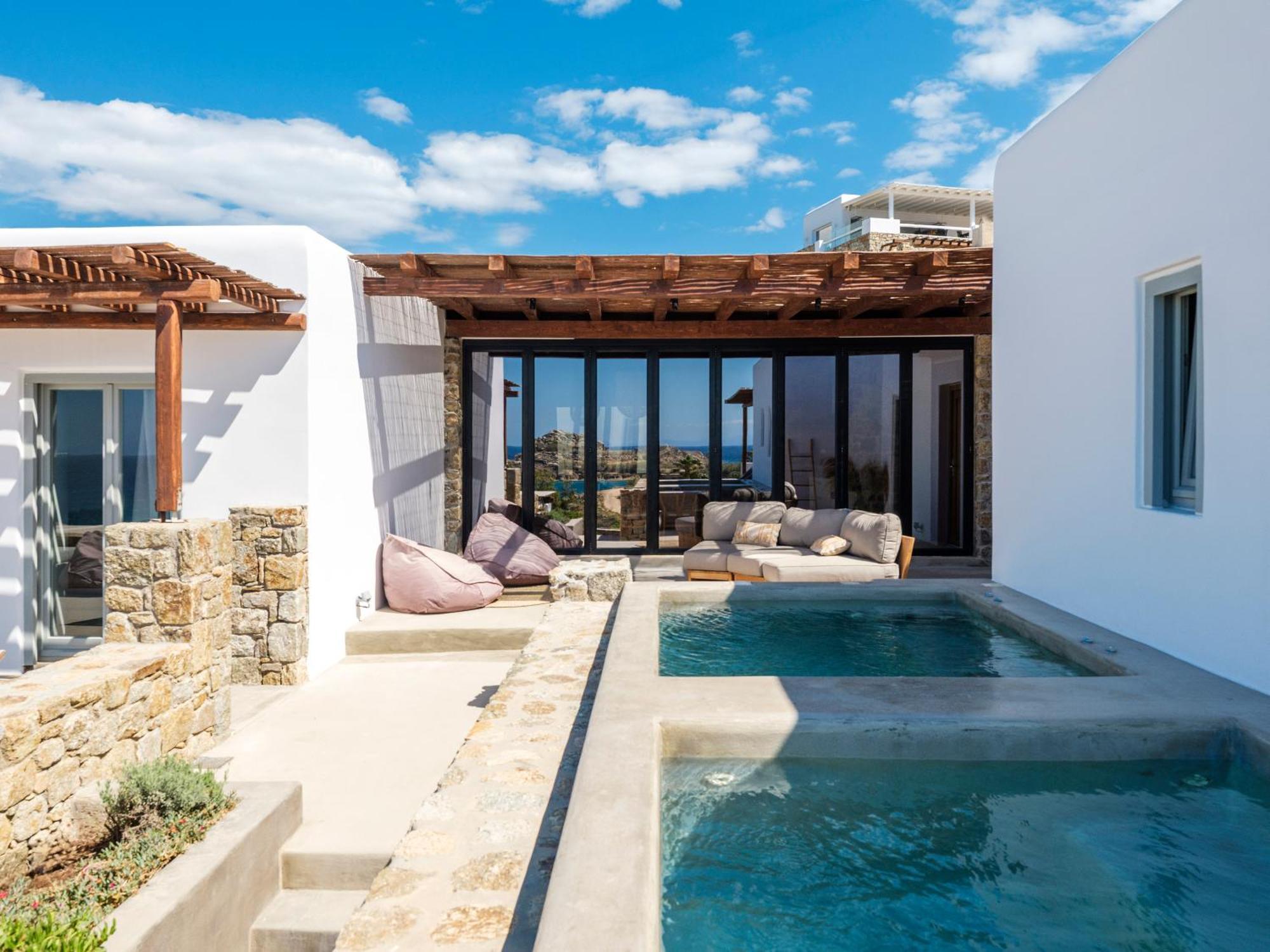 פלאטיס יאלוס Trinity Mykonos - Beachfront Villa מראה חיצוני תמונה